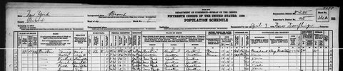 Harry (Hersch) and Mollie Brecher with their children Rachel, Sarah, Ruth and Seymour (later Arthur) in the 1930 U.S. census, the Bronx, house no. 885: Harry, 4