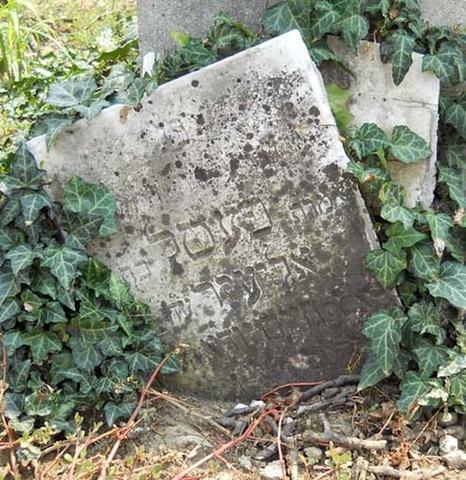 Gravestone of Pessel (Perl) Brecher, daughter of Eliezer, second wife of Chaim Yehuda (Miksa) HaKohen Brecher, who died on 11 May 1941 (14 Iyar 5701). Orthodox 