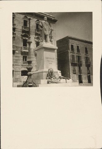 A page of Nicholas Brecher’s wartime photo album, North Africa, Sicily and Italy, 1942–44.