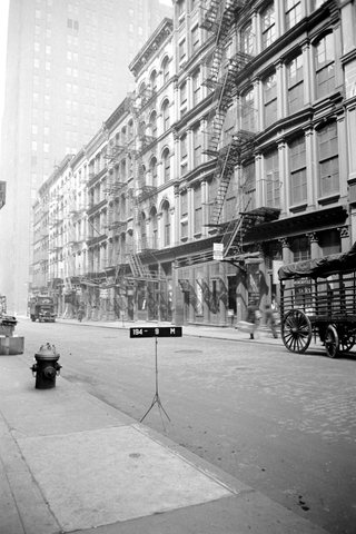 46 Walker Street, Manhattan, about 1940: the premises of Joseph Feldstein & Son, where David Brecher worked in 1942.