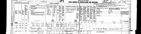 Charles Wahrsager, 40, born in Germany, with his wife Ruth in the Bronx in the 1950 census.