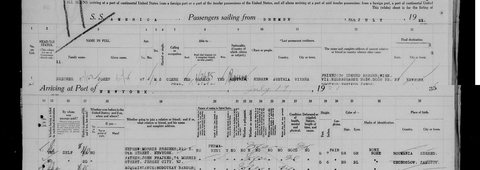 Josef Brecher, 47, a clerk born in Sereth and living in Vienna, arrives in New York on the America in July 1921 to join his nephew Morris Br