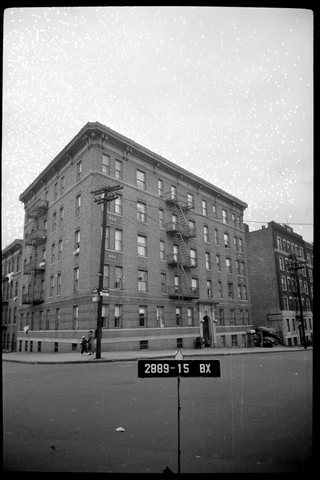 1702 Clay Avenue, Bronx, in the city's tax photograph of about 1940. Elias and Malka Wahrsager lived here from at least 1942 (his draft card) to 1950 (the censu