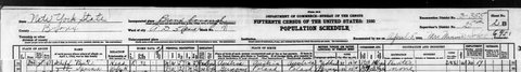 1930 U.S. census, Bronx, enumeration district 3-355, sheet 2B (header and lines 95–96): Paul Schiff and his wife Sabina (indexed 'Savina'). Both arrived in 1927