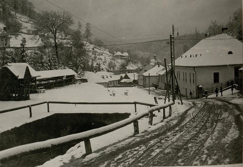 Kapnikbánya (Cavnic), the mining town where Meir Brecher kept his tavern, photographed 1914–1918.