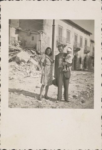 A page of Nicholas Brecher’s wartime photo album, North Africa, Sicily and Italy, 1942–44.