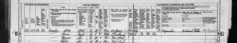 Alex and Anne Brecher with their sons Myron (Meir) and Leslie (Yehuda Aryeh) in the 1950 census, 1775 Clay Avenue, the Bronx. Alex, 39, was 