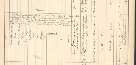 Birth of Meilech (Emil), son of Todres Gottesdiener and Feige Kleinman, Kraków, 1902.