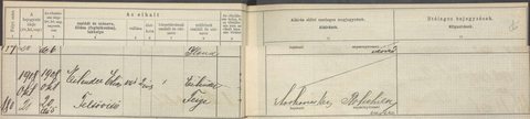 Felsővisó death act 180, 20 October 1908: Elias Eilender, aged 2, child of Feige Eilender (kinship to Samuel Eilender’s family Possible).