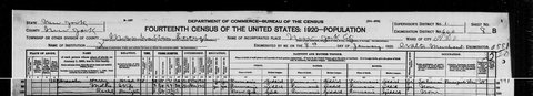 Harry and Mollie Brecher with their daughter Rachel (3½) in the 1920 U.S. census, Manhattan, enumerated 8 January 1920: Harry, 31, born in Romania, arrived 1910